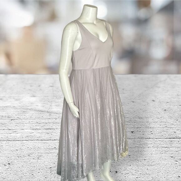 Torrid Lilac Metallic Shimmer Sleeveless Gown - Picture 2 of 6